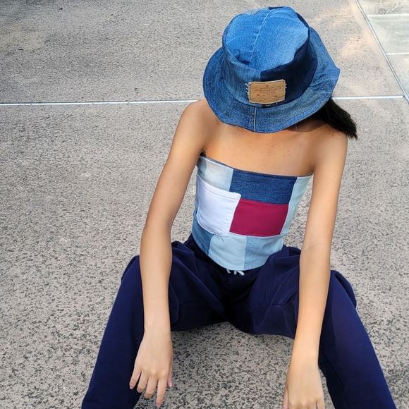 Levi's Accessories - Handmade colorblock Jean tube top